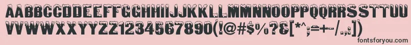 Snowtopcaps Font – Black Fonts on Pink Background