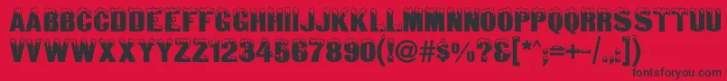 Snowtopcaps Font – Black Fonts on Red Background