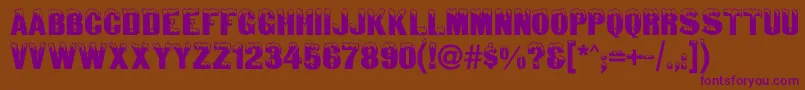 Snowtopcaps Font – Purple Fonts on Brown Background