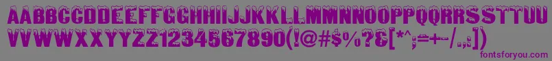 Snowtopcaps Font – Purple Fonts on Gray Background