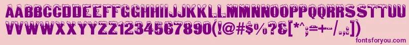Snowtopcaps Font – Purple Fonts on Pink Background
