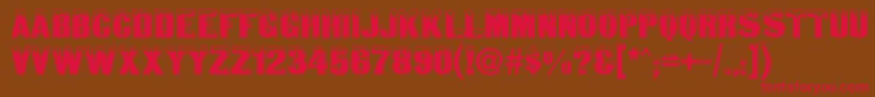 Snowtopcaps Font – Red Fonts on Brown Background