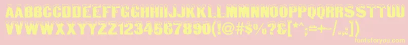 Snowtopcaps Font – Yellow Fonts on Pink Background