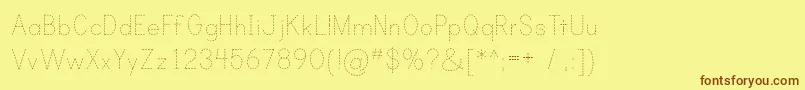 Prind Font – Brown Fonts on Yellow Background