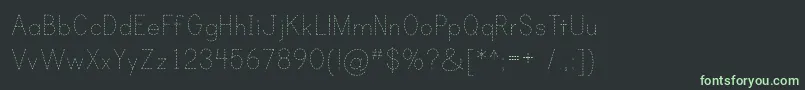 Prind-fontti – vihreät fontit mustalla taustalla