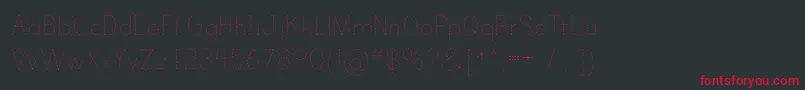 Prind Font – Red Fonts on Black Background