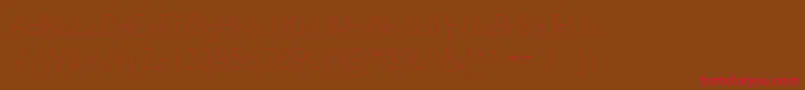 Prind Font – Red Fonts on Brown Background