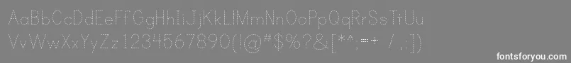 Prind Font – White Fonts on Gray Background