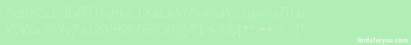 Prind Font – White Fonts on Green Background