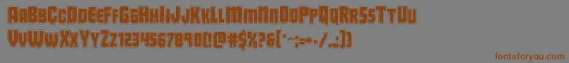 Deathbloodacad Font – Brown Fonts on Gray Background