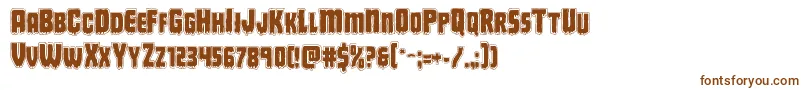 Deathbloodacad-fontti – ruskeat fontit valkoisella taustalla
