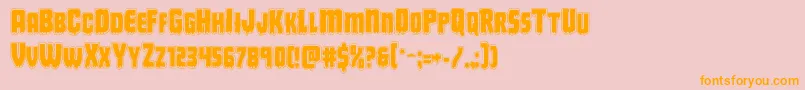 Deathbloodacad Font – Orange Fonts on Pink Background