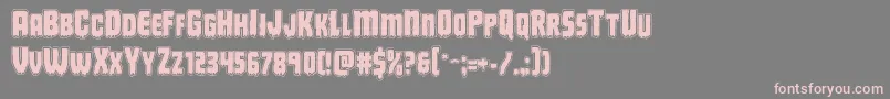 Deathbloodacad Font – Pink Fonts on Gray Background