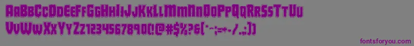 Шрифт Deathbloodacad – фиолетовые шрифты на сером фоне