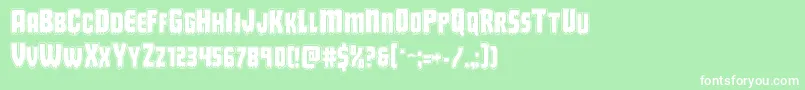 Deathbloodacad Font – White Fonts on Green Background