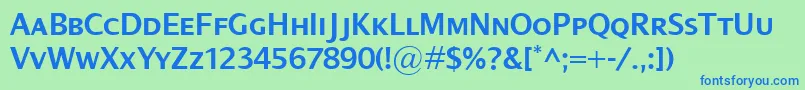 DialogSemiboldSc Font – Blue Fonts on Green Background