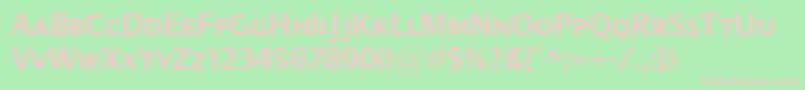 DialogSemiboldSc Font – Pink Fonts on Green Background