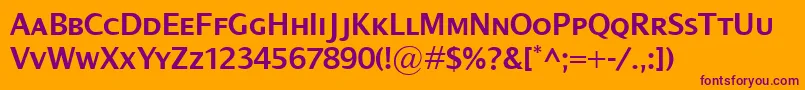 DialogSemiboldSc Font – Purple Fonts on Orange Background