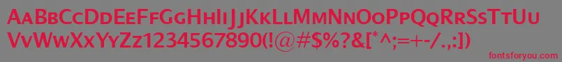 DialogSemiboldSc Font – Red Fonts on Gray Background