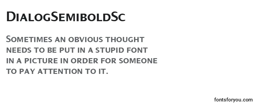 Review of the DialogSemiboldSc Font