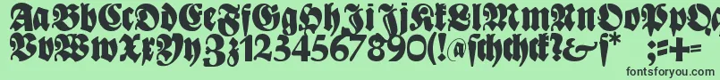 Bayreuth Font – Black Fonts on Green Background