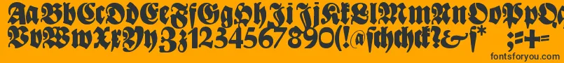 Bayreuth Font – Black Fonts on Orange Background