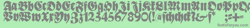 Bayreuth Font – Gray Fonts on Green Background