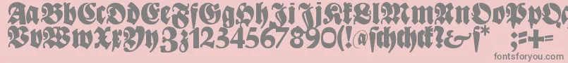 Bayreuth Font – Gray Fonts on Pink Background