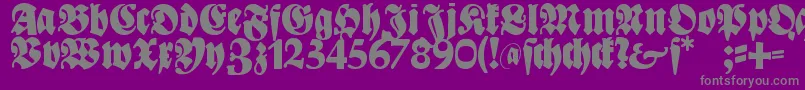 Bayreuth Font – Gray Fonts on Purple Background