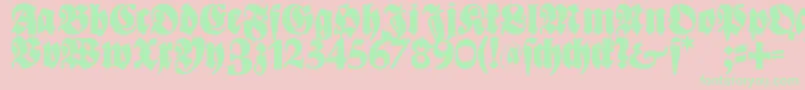 Bayreuth Font – Green Fonts on Pink Background