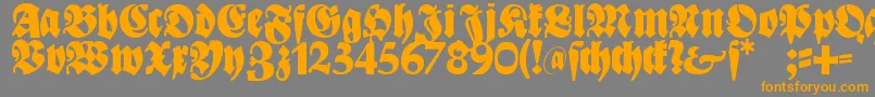 Bayreuth Font – Orange Fonts on Gray Background