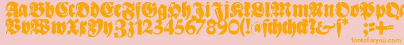 Bayreuth Font – Orange Fonts on Pink Background