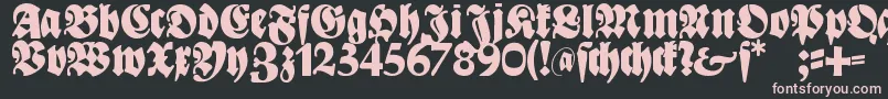 Bayreuth Font – Pink Fonts on Black Background