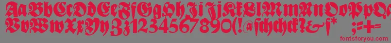 Bayreuth Font – Red Fonts on Gray Background