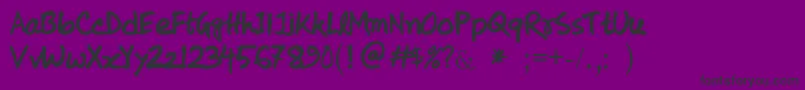 Lisätietoja KolyHandwriting-fontista KolyHandwriting-fontti – mustat fontit violetilla taustalla