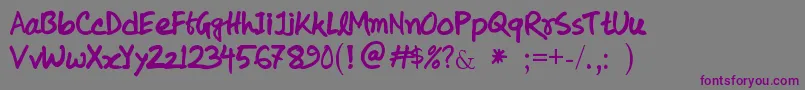 KolyHandwriting Font – Purple Fonts on Gray Background