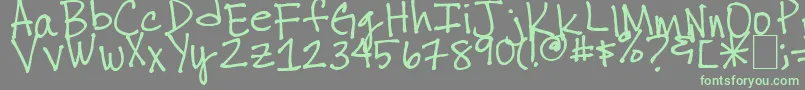 En savoir plus sur la police Thuyschickenscratch Police Thuyschickenscratch – polices vertes sur fond gris