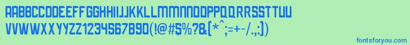 Kitoko Font – Blue Fonts on Green Background