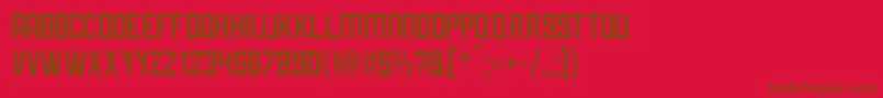 Kitoko Font – Brown Fonts on Red Background