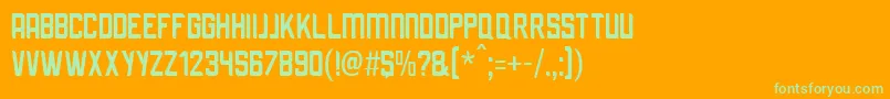 Kitoko Font – Green Fonts on Orange Background