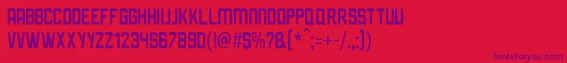 Kitoko Font – Purple Fonts on Red Background