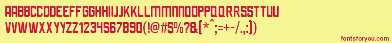 Kitoko Font – Red Fonts on Yellow Background