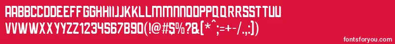 Czcionka Kitoko – białe czcionki na czerwonym tle