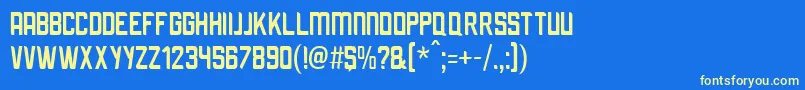 Kitoko Font – Yellow Fonts on Blue Background