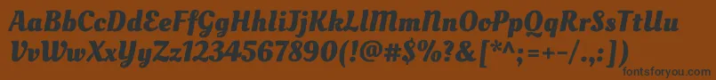 OleoscriptBold Font – Black Fonts on Brown Background