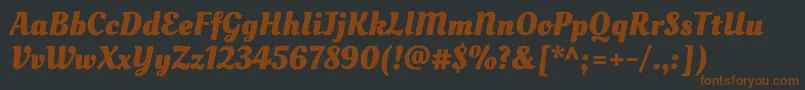 Шрифт OleoscriptBold – коричневые шрифты на чёрном фоне