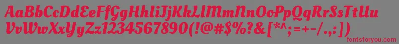 OleoscriptBold Font – Red Fonts on Gray Background