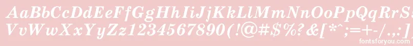 SchoolbookacBolditalic Font – White Fonts on Pink Background