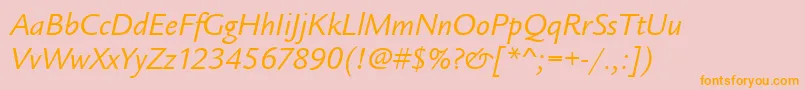 More about LegacySansItcTtBookitalic Font LegacySansItcTtBookitalic Font – Orange Fonts on Pink Background