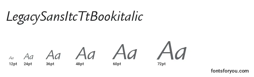 Размеры шрифта LegacySansItcTtBookitalic